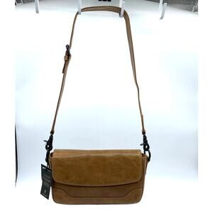 Frye Leather Handbags Melissa Baguette Bag Beige Brown Color Bags